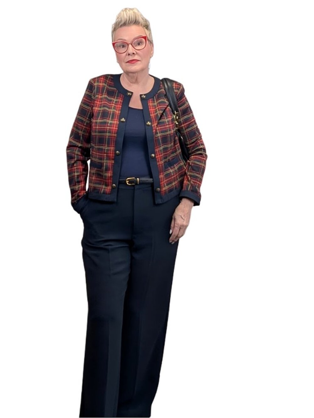 Tommy Hilfiger Plaid Jacket – Classic Preppy Blazer – Size M - Picture 3 of 7